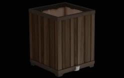 Signature Square Tall Planter - Rosewood Brown