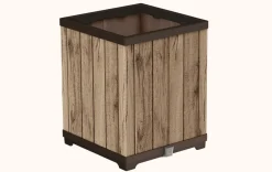 Signature Square Tall Planter - Pine Brown