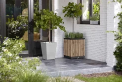 Signature Square Tall Planter - Pine Brown