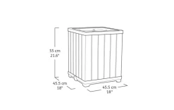 Signature Square Tall Planter - Pine Brown