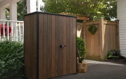 Signature Vertical Storage Shed - Walnut Brown