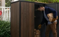 Signature Vertical Storage Shed - Walnut Brown