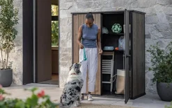 Signature Vertical Storage Shed - Walnut Brown