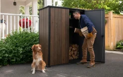 Signature Vertical Storage Shed - Walnut Brown