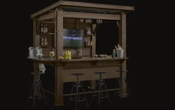 Signature 7.5x6.5 Bar Gazebo - Pine Brown