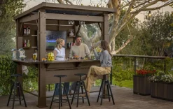 Signature 7.5x6.5 Bar Gazebo - Pine Brown