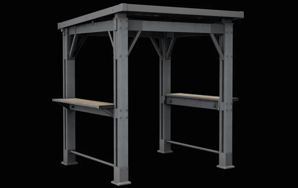 Signature 8x6.5 Grill Gazebo - Ashwood Brown