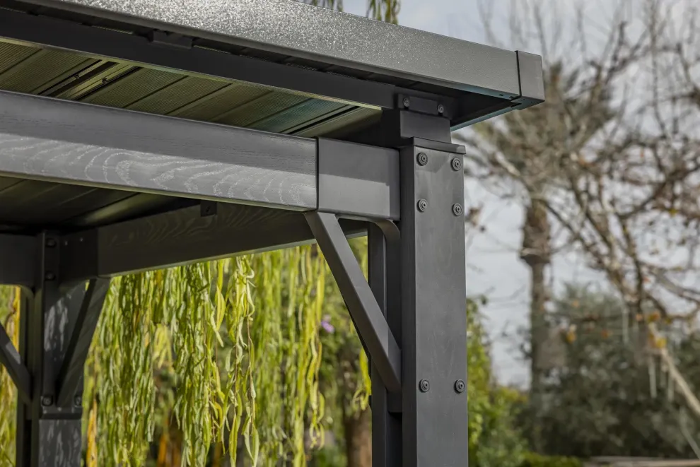 Signature 8x6.5 Grill Gazebo - Ashwood Brown