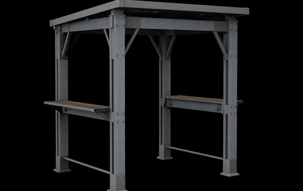 Signature 8x6.5 Grill Gazebo - Rosewood Brown