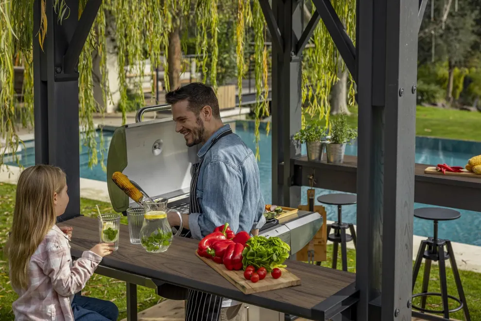 Signature 8x6.5 Grill Gazebo - Rosewood Brown