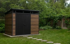 Signature 9x7 Storage Shed - Walnut Brown