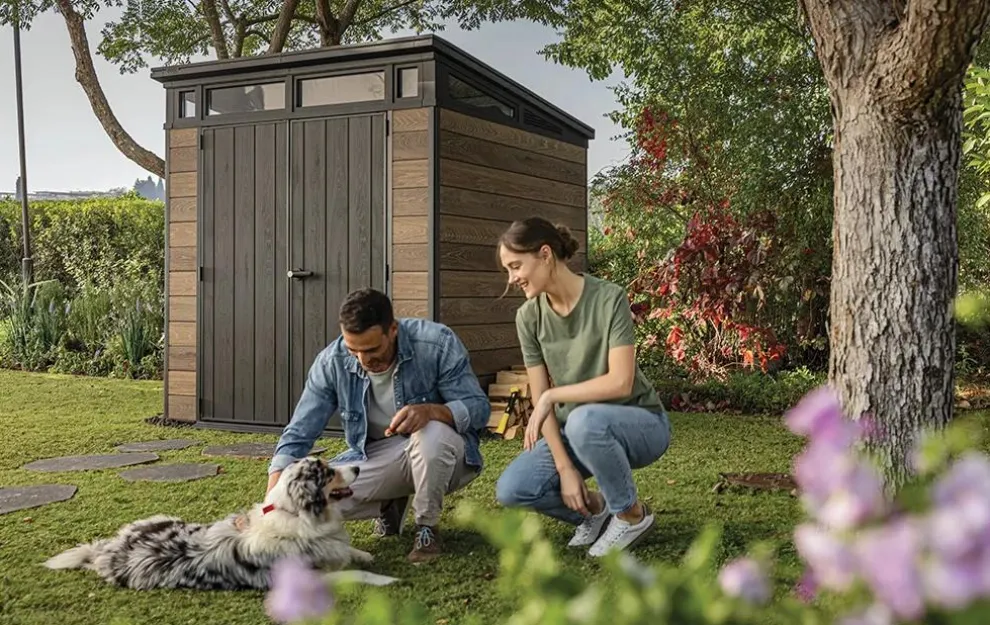 Signature 7x7 Storage Shed - Walnut Brown