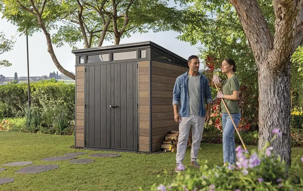 Signature 7x7 Storage Shed - Walnut Brown