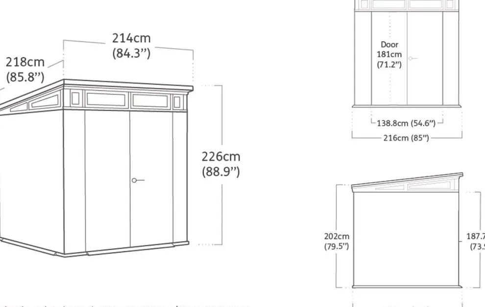 Signature 7x7 Storage Shed - Walnut Brown