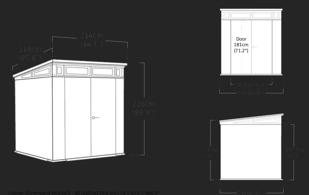 Signature 7x7 Storage Shed - Walnut Brown