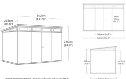 Signature 11x7 Storage Shed - Pine Brown