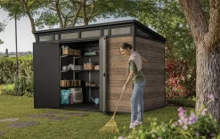 Signature 11x7 Storage Shed - Walnut Brown