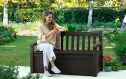 Solana 70 Gallon Outdoor Storage Bench - Brown