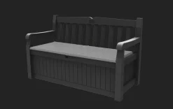 Solana 70 Gallon Outdoor Storage Bench - Grey