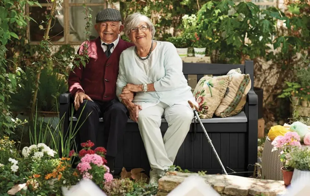 Solana 70 Gallon Outdoor Storage Bench - Grey