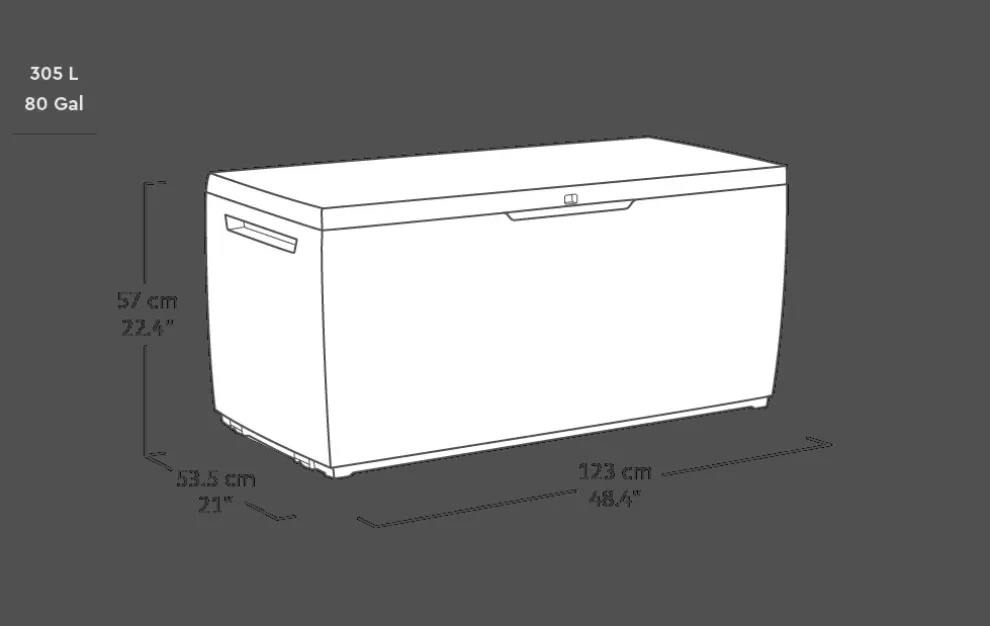 Springwood 80 Gallon Deck Box - Brown