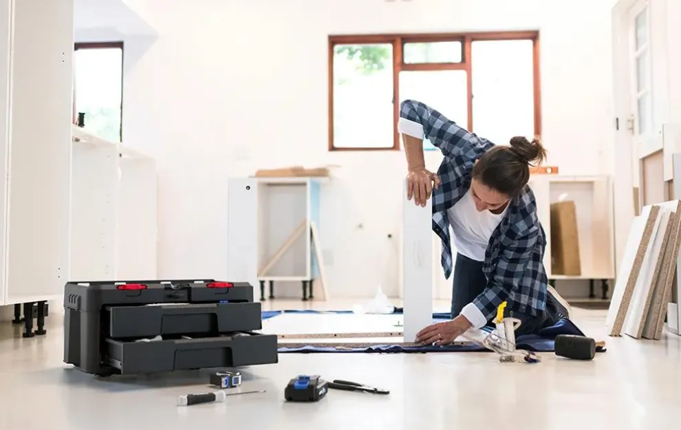 Stack & Roll 2 Drawer Tool Box - Black