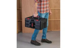 Stack & Roll 2 Drawer Tool Box - Black