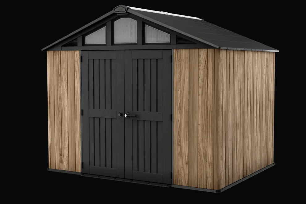 Stronghold 10x8 Storage Shed - Oak Brown