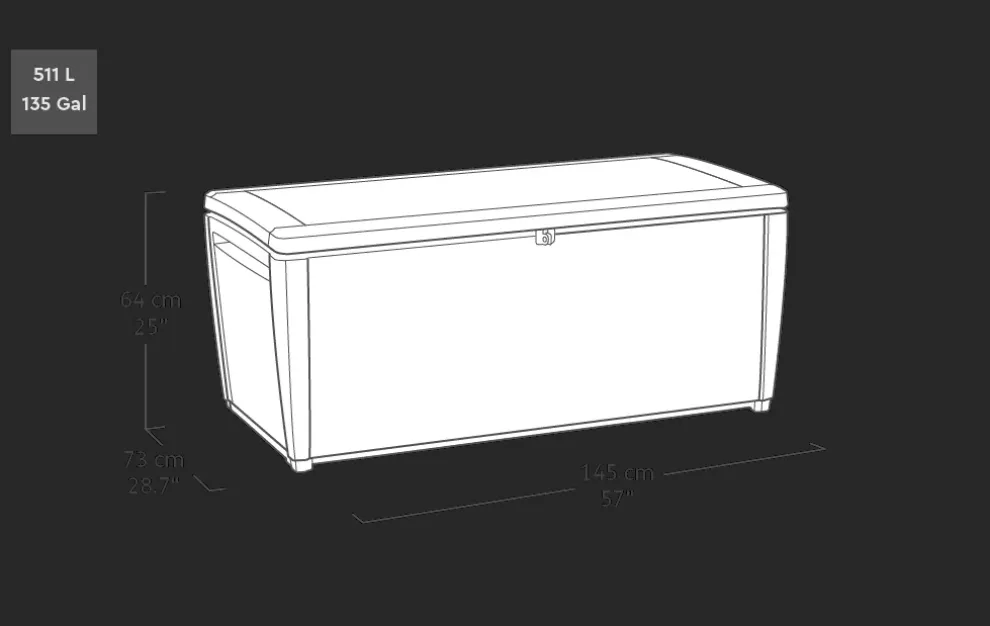 Sumatra 135 Gallon Deck Box - Brown