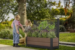 Tulip 26 Gallon Privacy Screen Planter - Brown