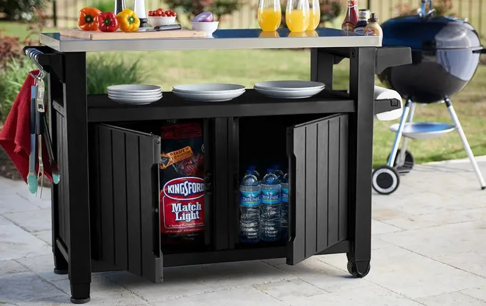 Unity XL Outdoor Kitchen Cart with Storage - Graphite