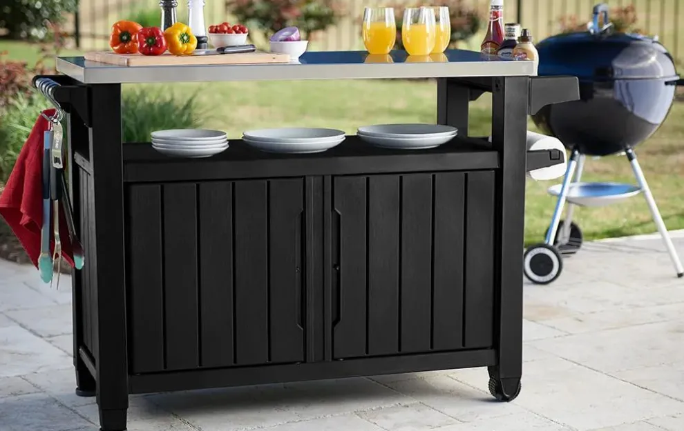 Unity XL Outdoor Kitchen Cart with Storage - Graphite