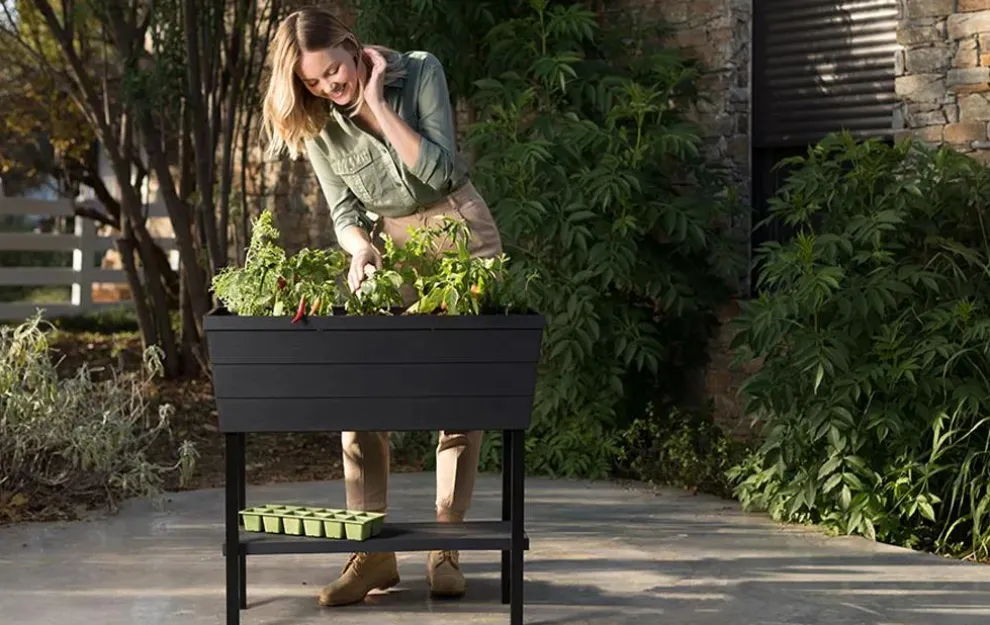 Urban Bloomer 12.7 Gallon Elevated Garden Bed - Graphite