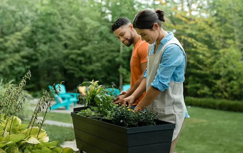 Urban Bloomer 12.7 Gallon Elevated Garden Bed - Graphite