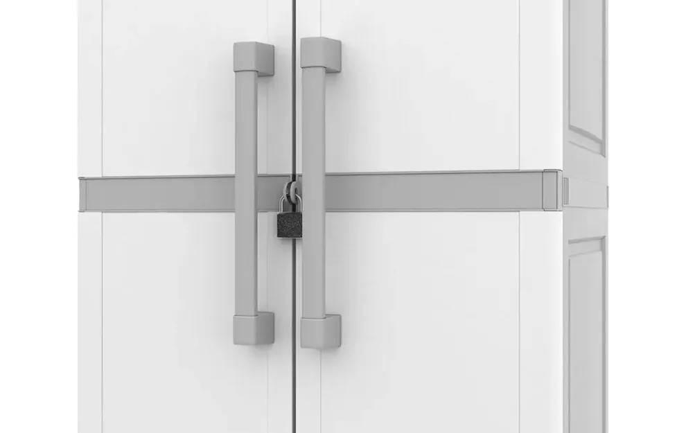 Utility Garage Storage Cabinet - Smoky White