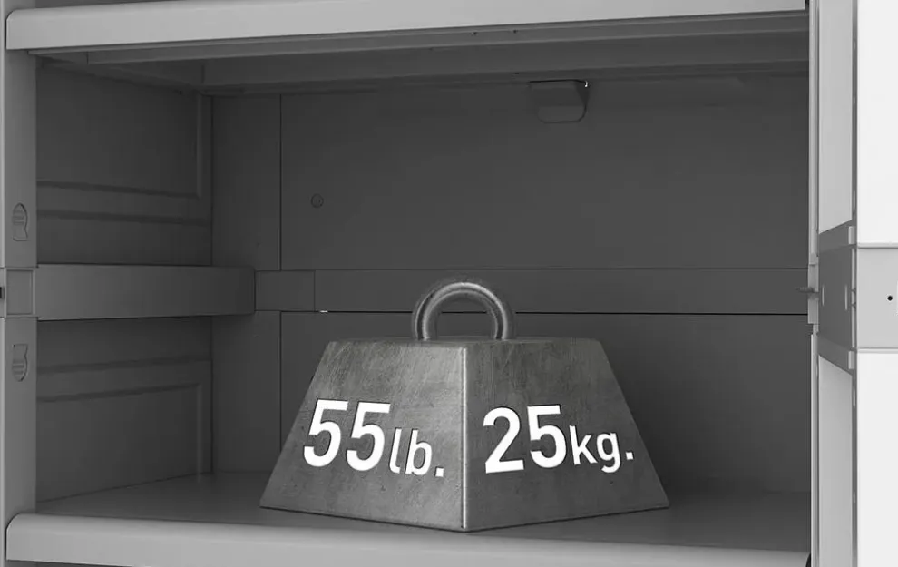 Utility Garage Storage Cabinet - Smoky White